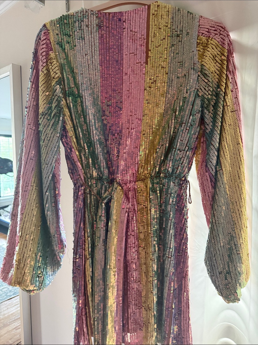 Show Me Your MUMU Pastel Multicolor Sequin Wrap Tunic - Picture 2 of 2